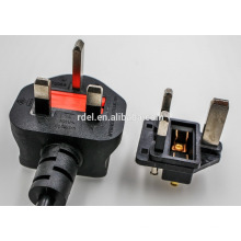 uk Standard 3 Pin Stromkabel mit Stoff geflochten